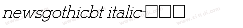 newsgothicbt italic字体转换